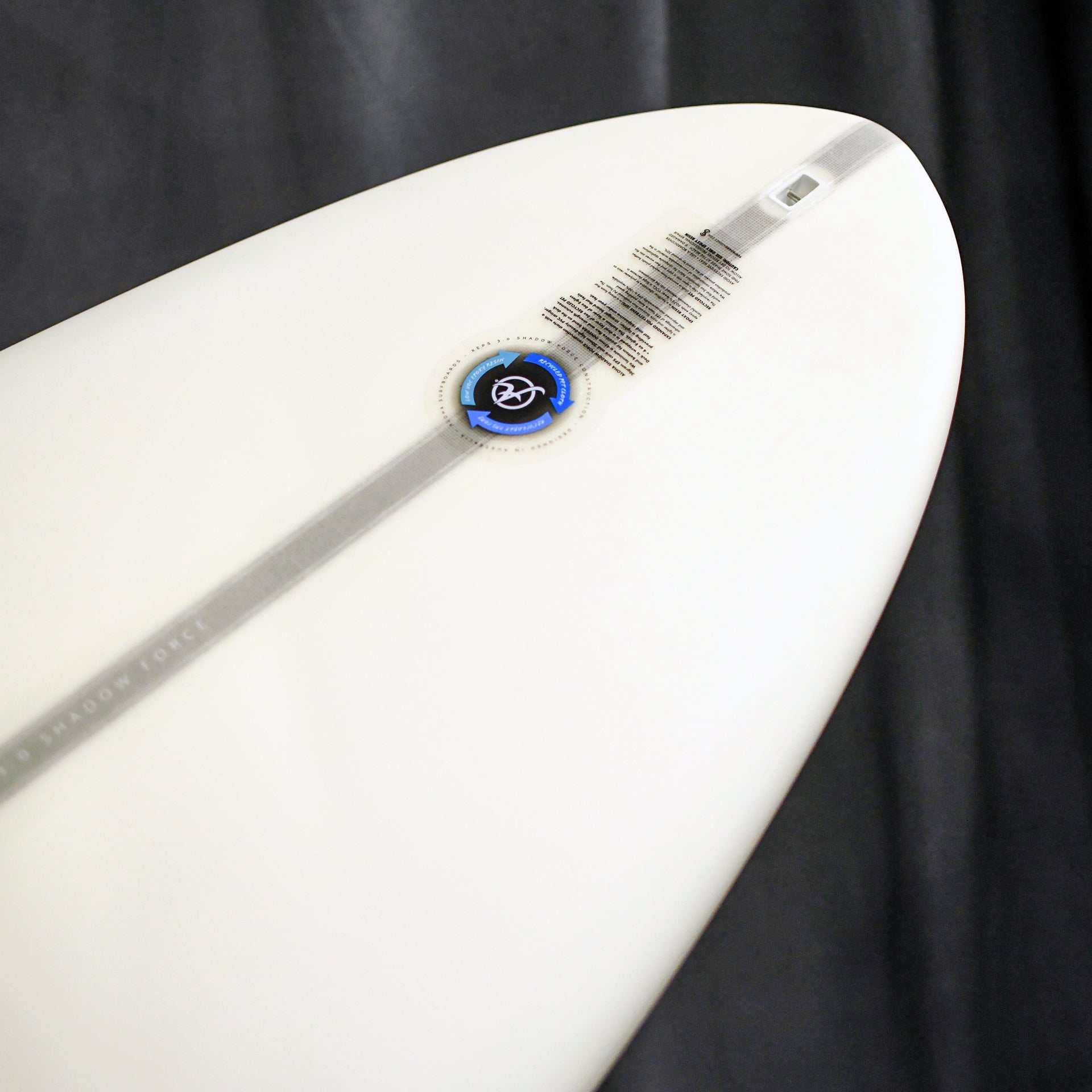 Aloha Skipper 5F Shadow Force Surfboard - Clear/Metal Stringer