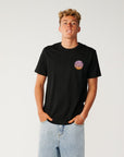 Rip Curl Mens Wettie Passage Icon Standard T-Shirt - Black