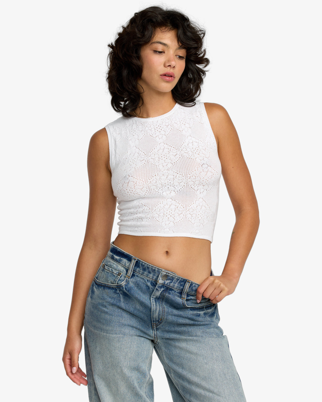 RVCA Womens Shiver Jumper - Whisper White