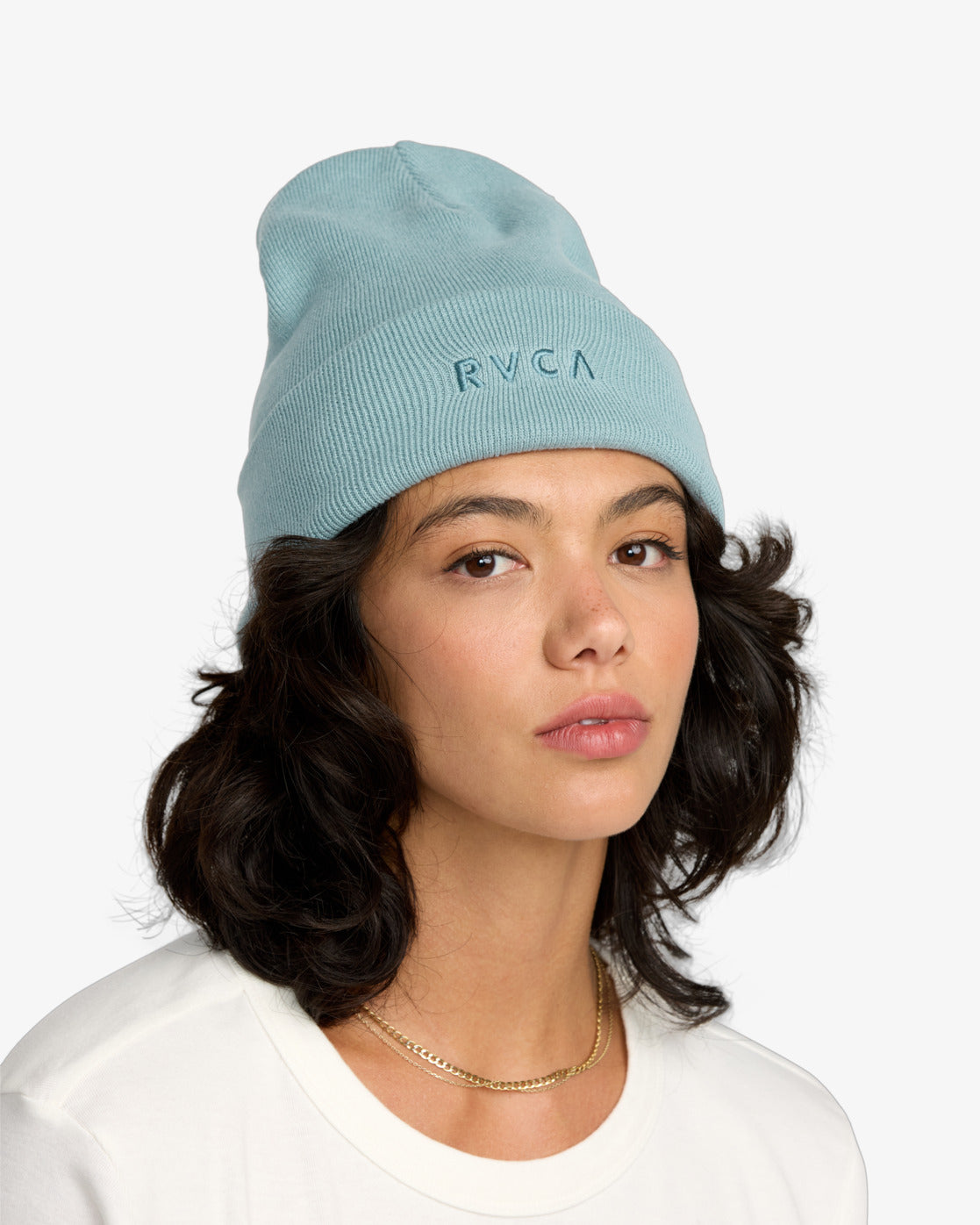 RVCA Womens Forever Beanie Hat - One Size - Blue Haze