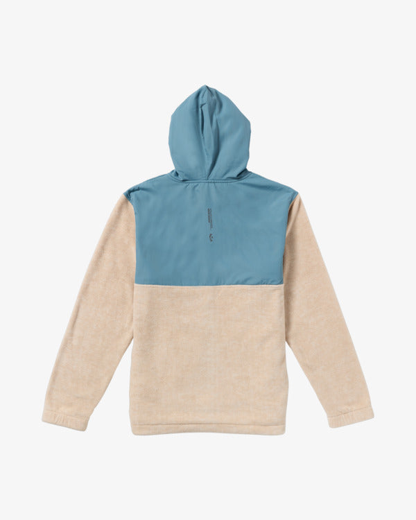Billabong Mens Boundary Lite Zip Fleece Hoodie - Bleached Sand - ManGo Surfing