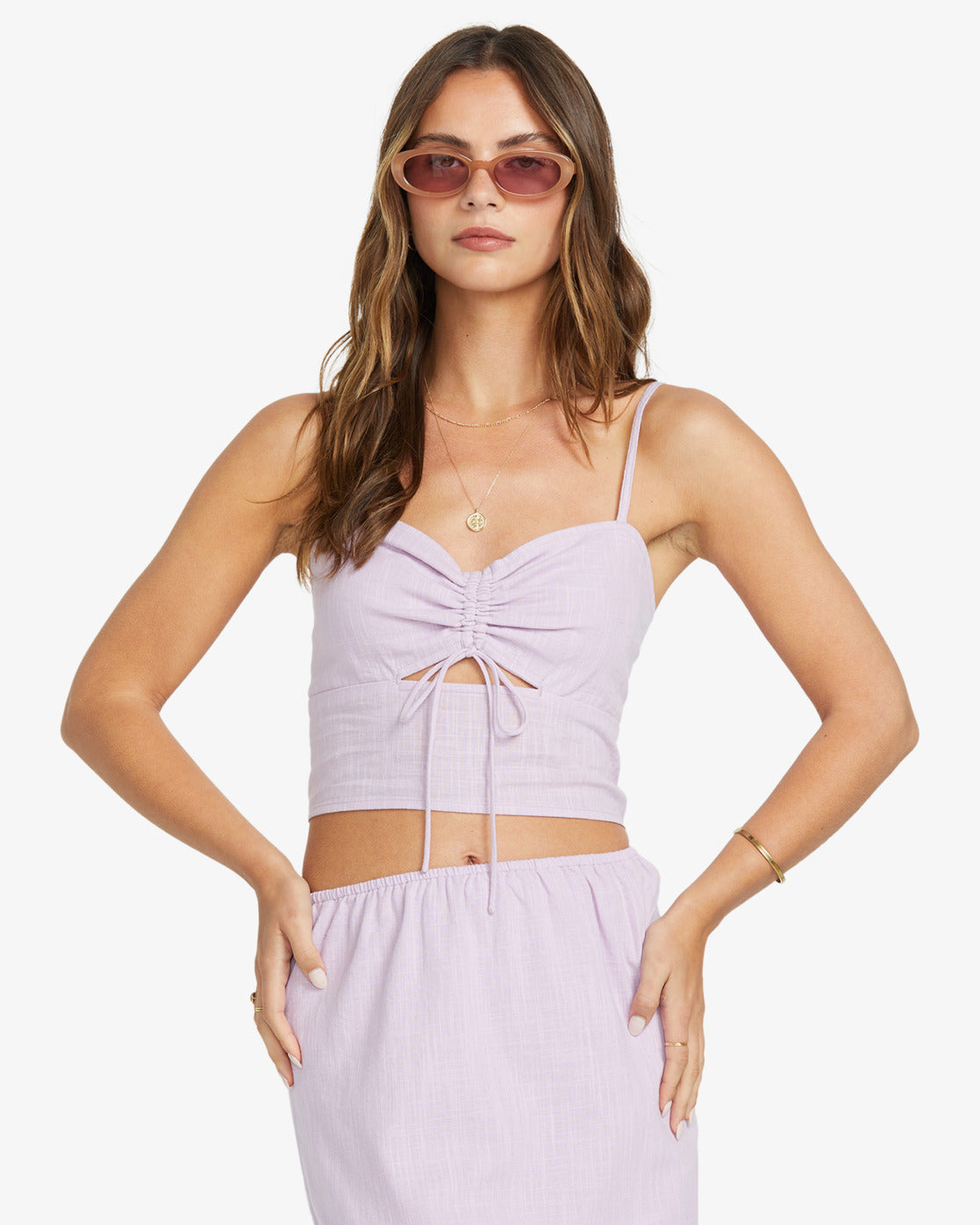Billabong Womens Lost Lovers Crop Top - Amethyst Smoke - ManGo Surfing