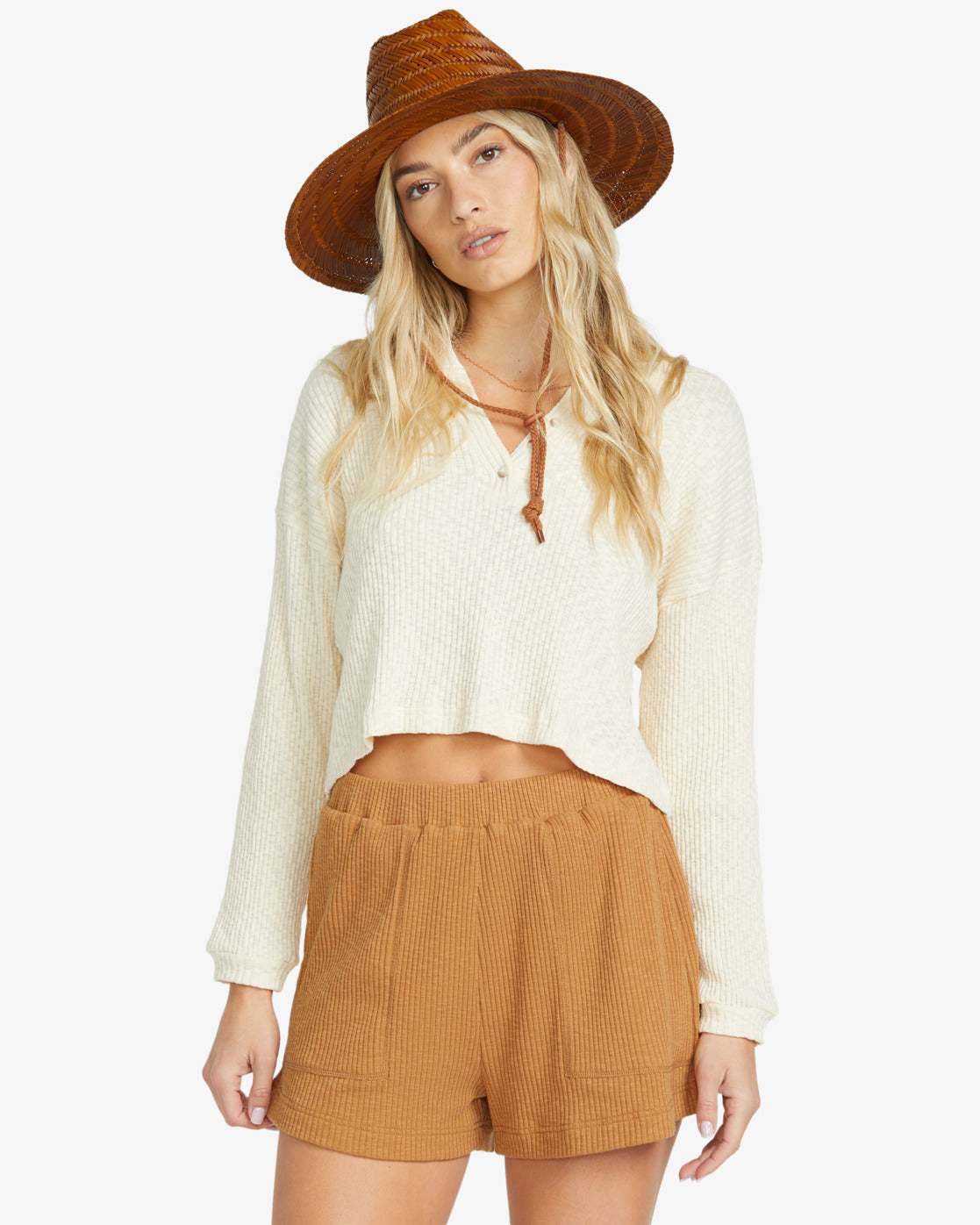 Billabong Womens Swell Side Elastic Waist Shorts - Biscuit - ManGo Surfing