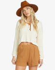 Billabong Womens Swell Side Elastic Waist Shorts - Biscuit