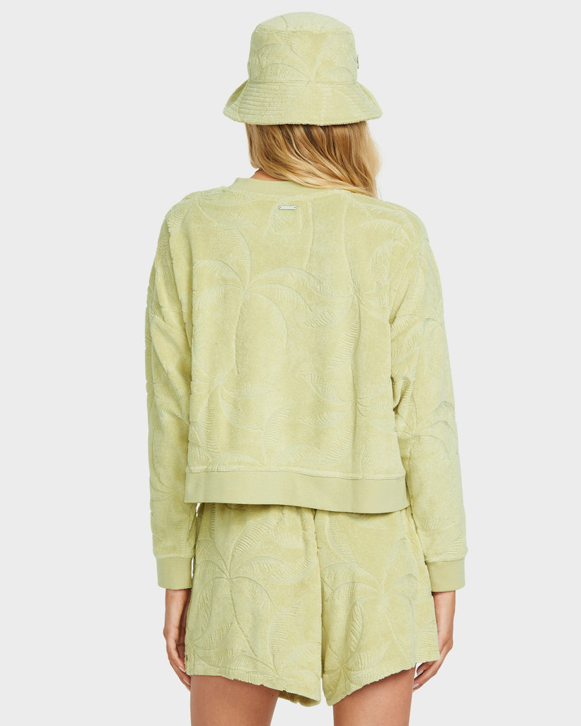 Billabong Womens Sun Tempo Crew Sweatshirt - Wasabi - ManGo Surfing