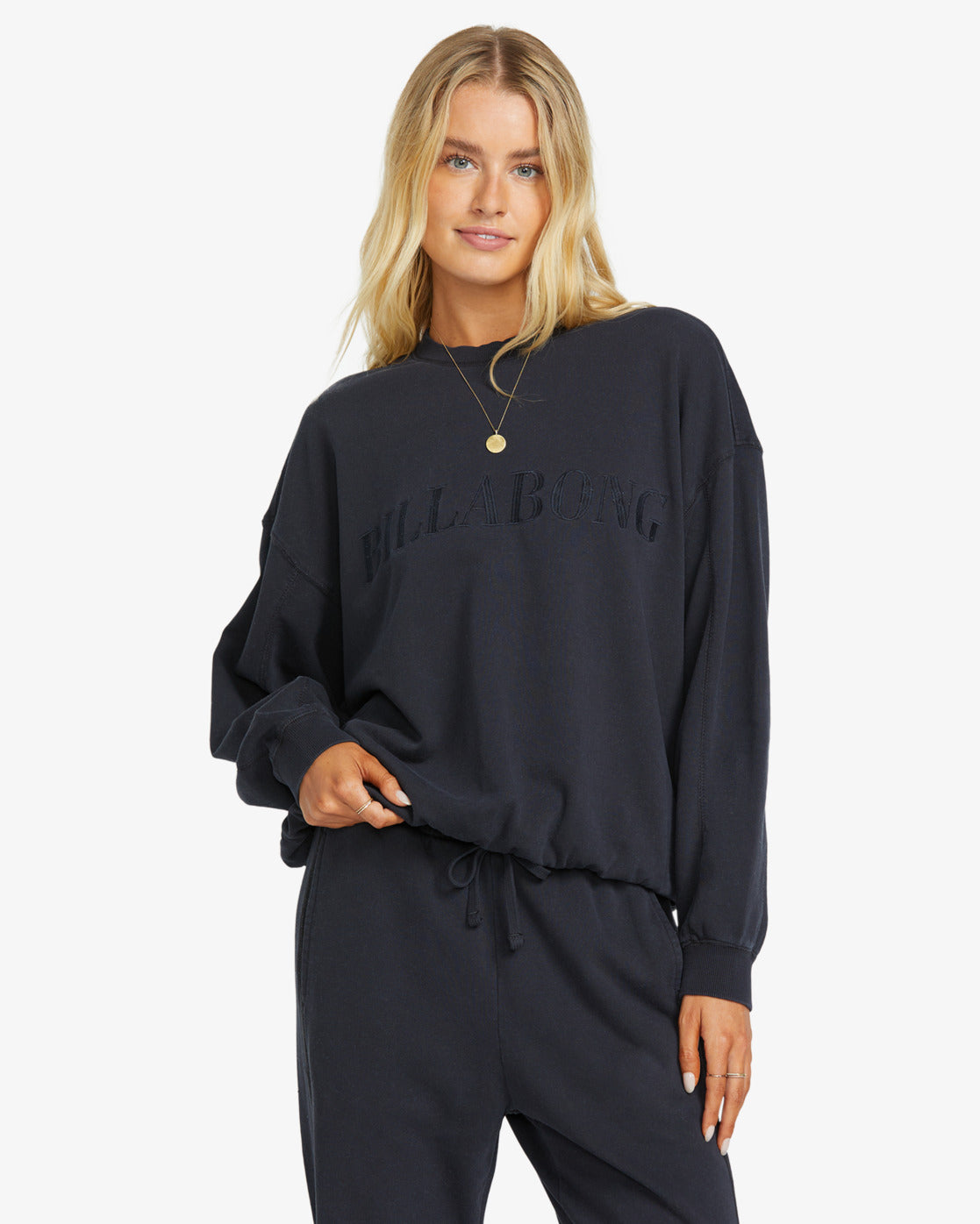 Billabong Womens So Typical Sweatshirt - Black Pebble - ManGo Surfing