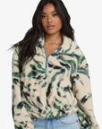 Billabong Womens Barra Half Zip Fleece - Whitecap