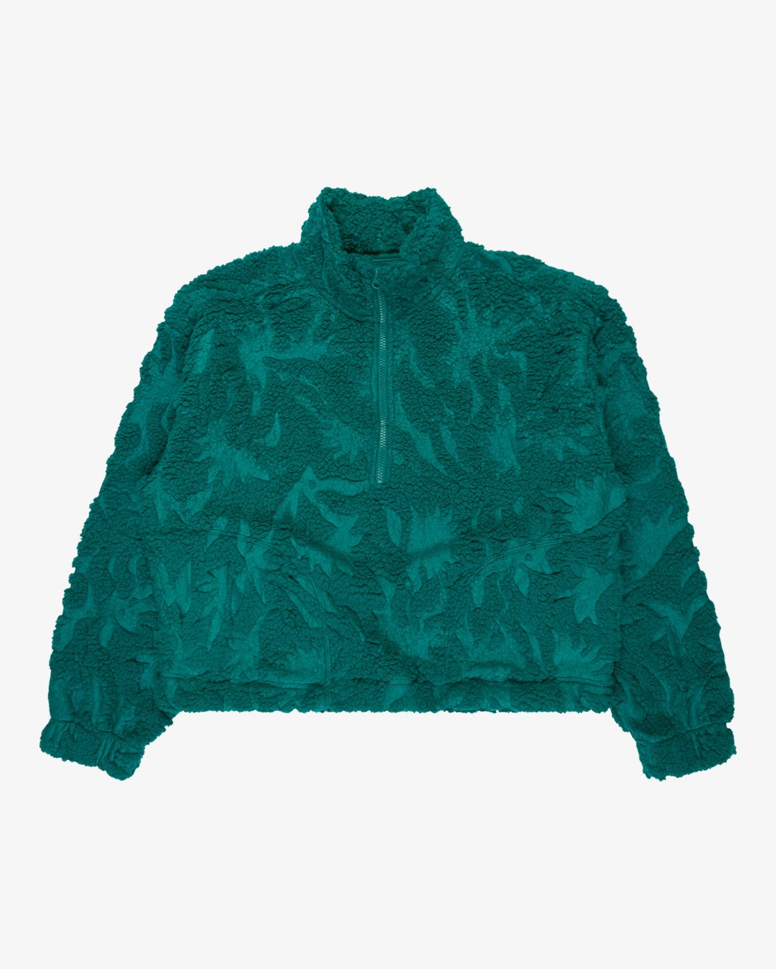 Billabong Womens All The Time Sherpa Half Zip Fleece - Spruce Green