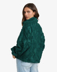 Billabong Womens All The Time Sherpa Half Zip Fleece - Spruce Green