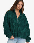 Billabong Womens All The Time Sherpa Half Zip Fleece - Spruce Green