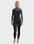 Billabong Womens 3/2 Salty Dayz Natural Chest Zip Steamer Wetsuit - Black Pebble - ManGo Surfing