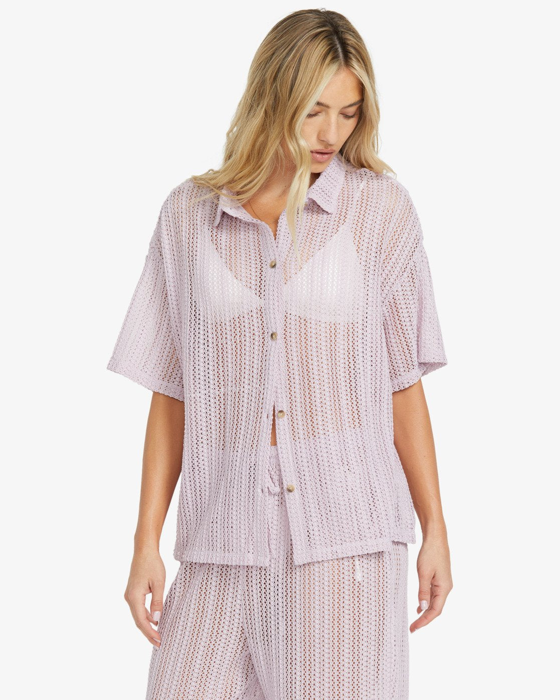 Billabong Womens Largo Beach Overshirt - Amethyst Smoke - ManGo Surfing