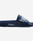 Havaianas Slide Classic Logomania Sandals - Navy Blue/Navy Blue - ManGo Surfing
