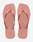 Havaianas Square Logo Metallic - Womens Flip Flops - Ballet Rose - ManGo Surfing