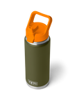 Yeti Rambler 26oz (760 ml) Straw Bottle - Olive/King Crab Orange