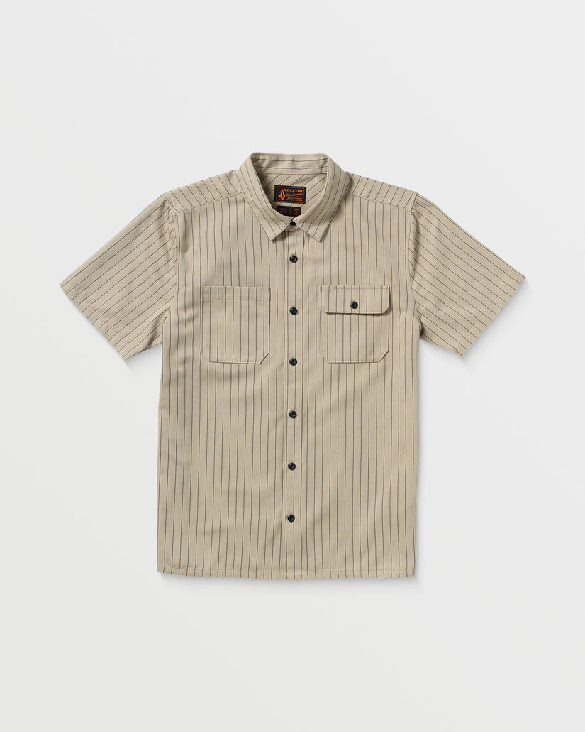 Volcom Mens Trade Stone Shirt - Light Khaki - ManGo Surfing
