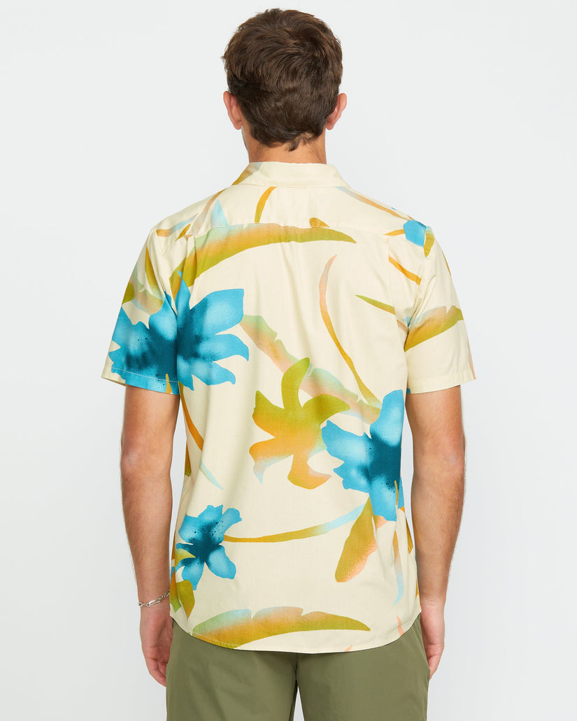 Volcom Mens Tracers Floral Shirt - Beige - ManGo Surfing