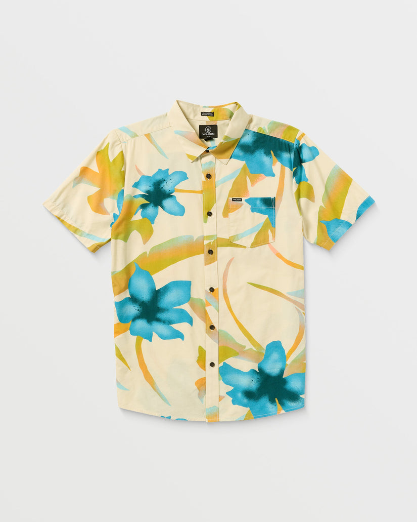 Volcom Mens Tracers Floral Shirt - Beige - ManGo Surfing