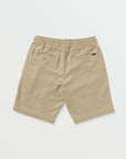 Volcom Mens Frickin Elasticated Waist 19" Shorts - Light Khaki - ManGo Surfing