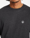 Volcom Circle Blanks Short Sleeve T-Shirt - Heather Black