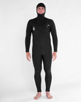 Volcom Mens Modulator 4/3mm Hooded Chest Zip Wetsuit - Black - ManGo Surfing