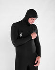 Volcom Mens Modulator 4/3mm Hooded Chest Zip Wetsuit - Black - ManGo Surfing