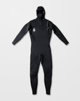 Volcom Mens Modulator 4/3mm Hooded Chest Zip Wetsuit - Black - ManGo Surfing