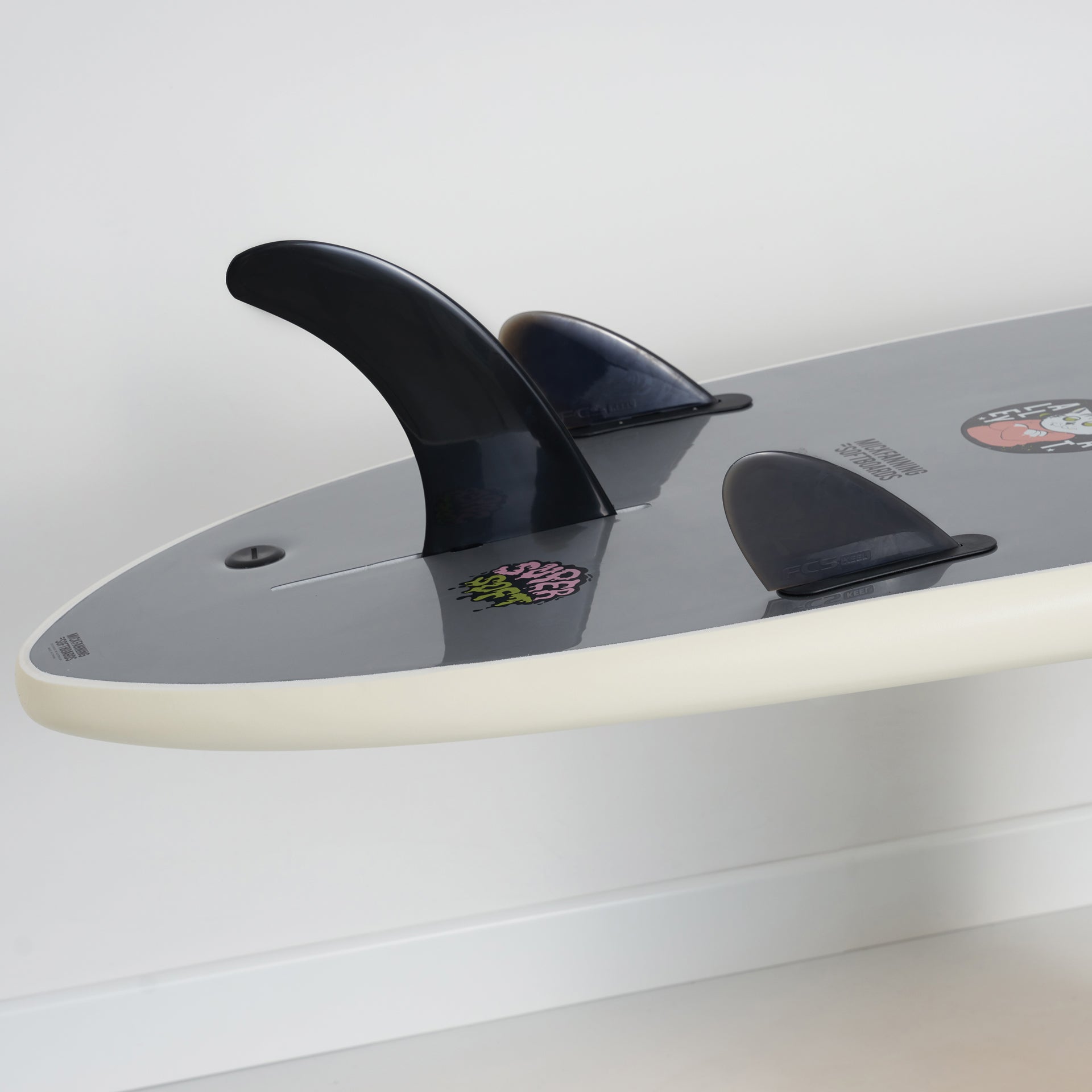 Alley Cat Super Soft - Softboard - 7'0, 7'6 and 8'0 - White/Grey - ManGo Surfing