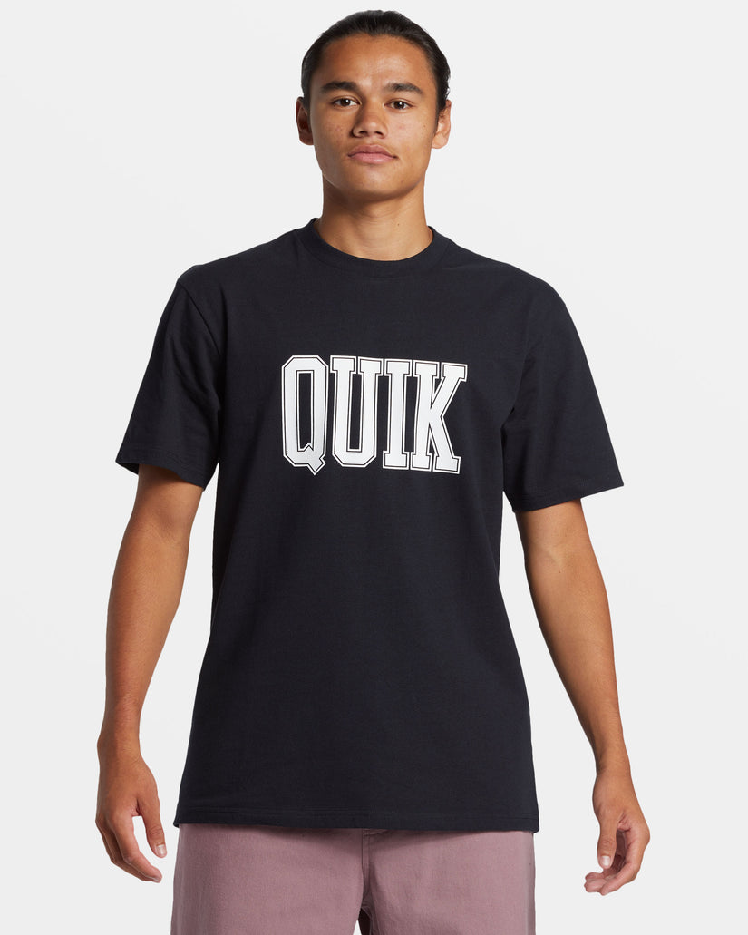 Quiksilver Mens Griff Quik T-Shirt - Black - ManGo Surfing