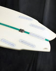 Aloha S Flyer 5F Future Shadow Force Surfboard - 6'6 - Clear/Aqua Stringer - ManGo Surfing