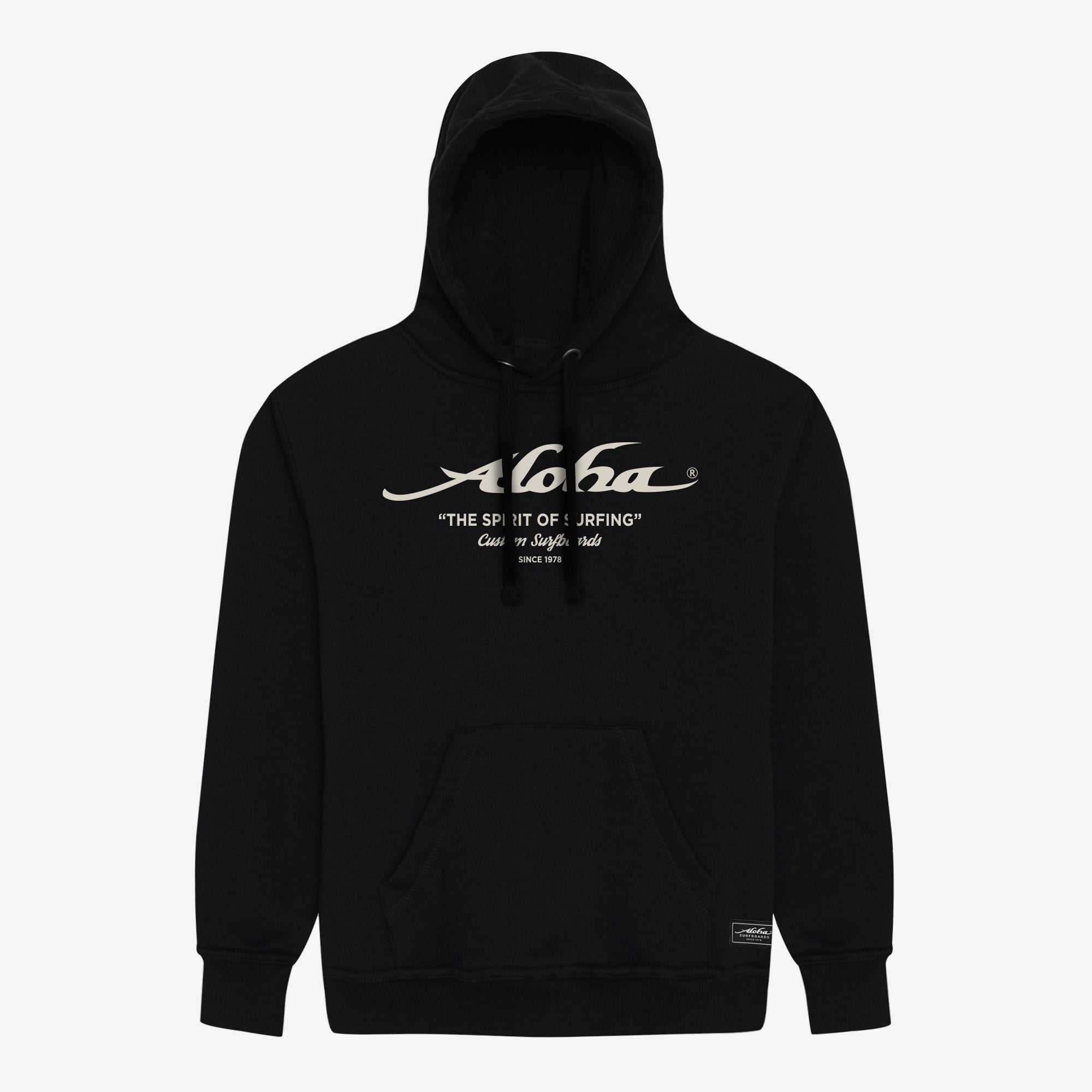 Aloha Spirit of Surfing Hoody – Unisex Hoodie - Black - ManGo Surfing