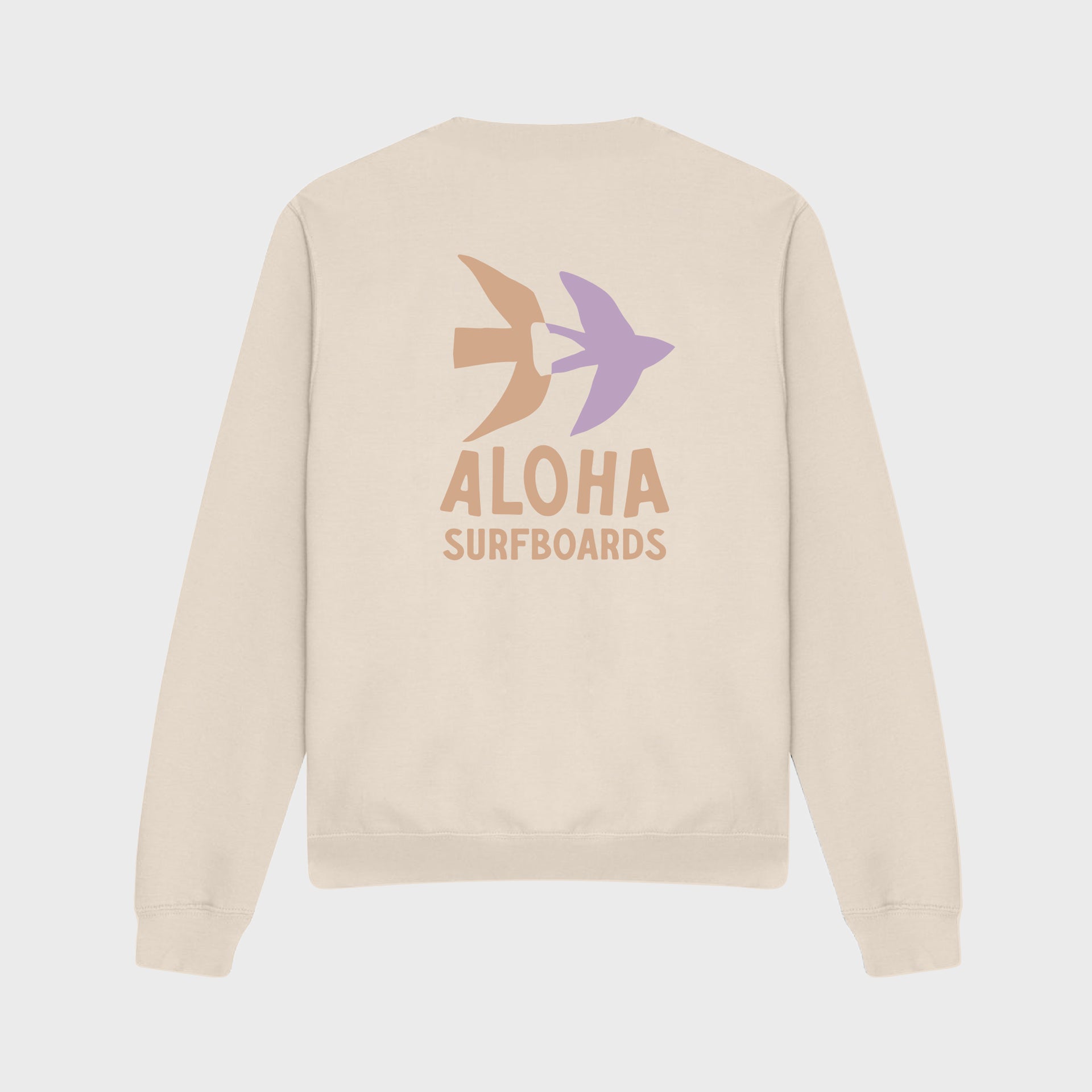 Aloha Womens Over the Bay Long Sleeve Crew Sweatshirt - Natural Stone - ManGo Surfing