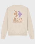 Aloha Womens Over the Bay Long Sleeve Crew Sweatshirt - Natural Stone - ManGo Surfing