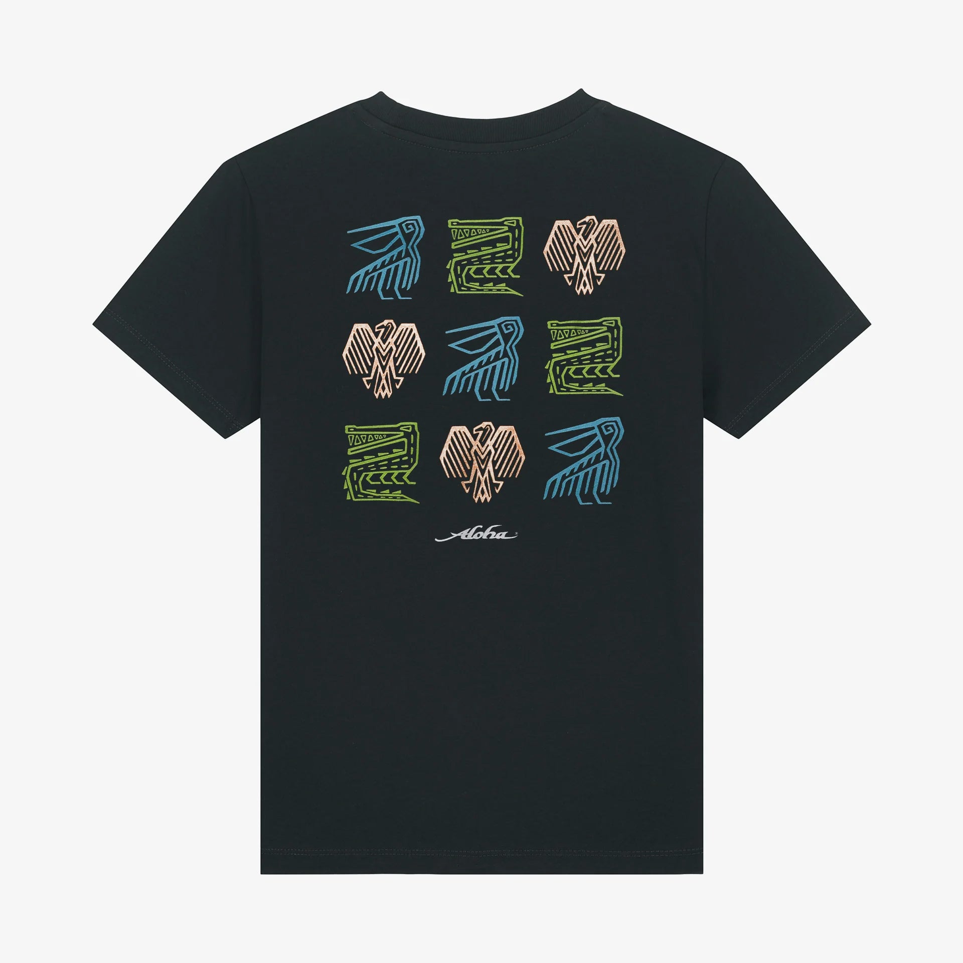 Aloha Kids Tribal Animals T-Shirt - Black - ManGo Surfing