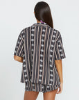 Volcom Womens Sun Stunner Short Sleeve Shirt - Black Combo - ManGo Surfing