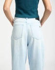 Volcom Womens Weellow II Denim Trousers - Bleached Aqua - ManGo Surfing