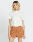 Volcom Womens Pocket Dial T-Shirt - Bone - ManGo Surfing