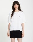 Volcom Womens Stone Blanks Up T-Shirt - White - ManGo Surfing