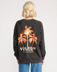 Volcom Womens Stone Magic Crew Sweatshirt - Vintage Black - ManGo Surfing