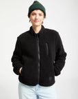 Volcom Womens Wuzer Fuzzar Sherpa Sweatshirt - Black - ManGo Surfing