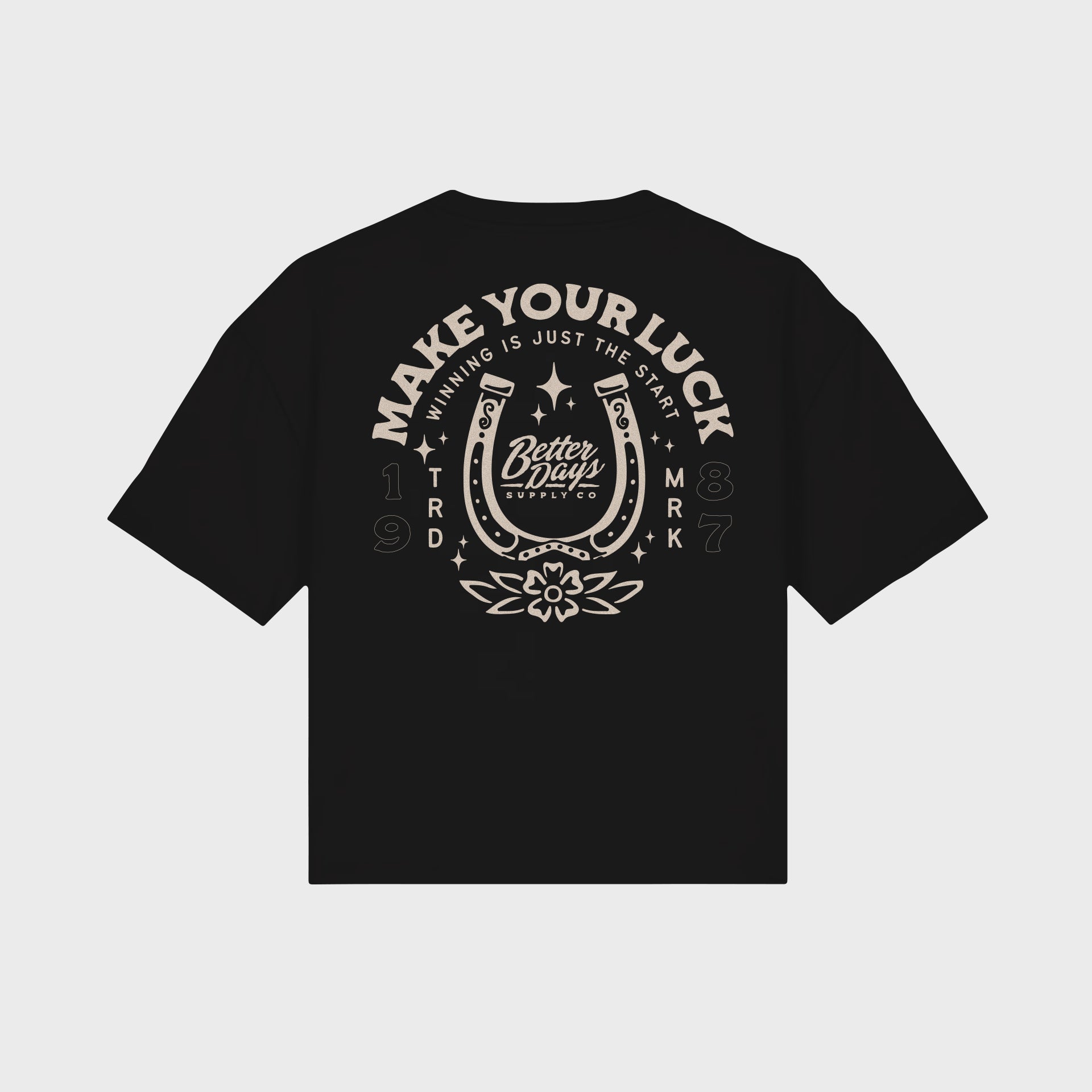 Better Days Womens Make Your Luck Boxy Womens T-Shirt - Black - ManGo Surfing