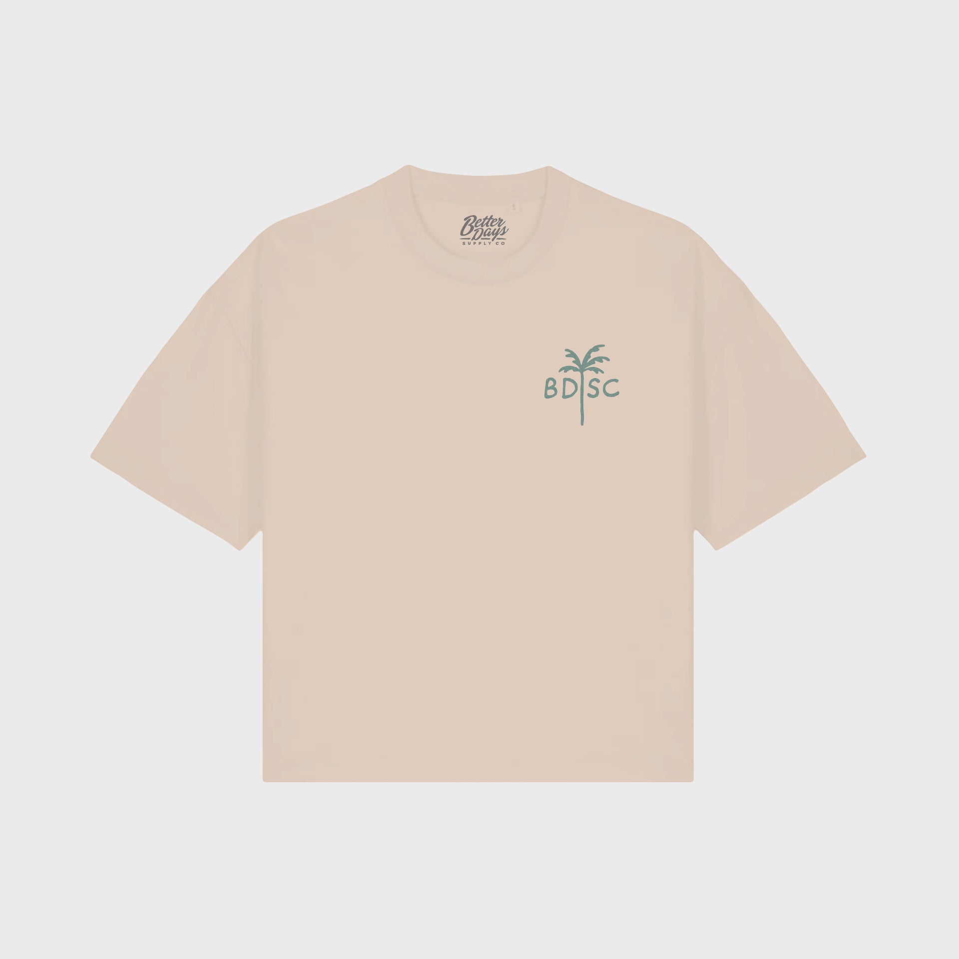 Better Days Womens Small Waves Boxy T-Shirt - Natural - ManGo Surfing