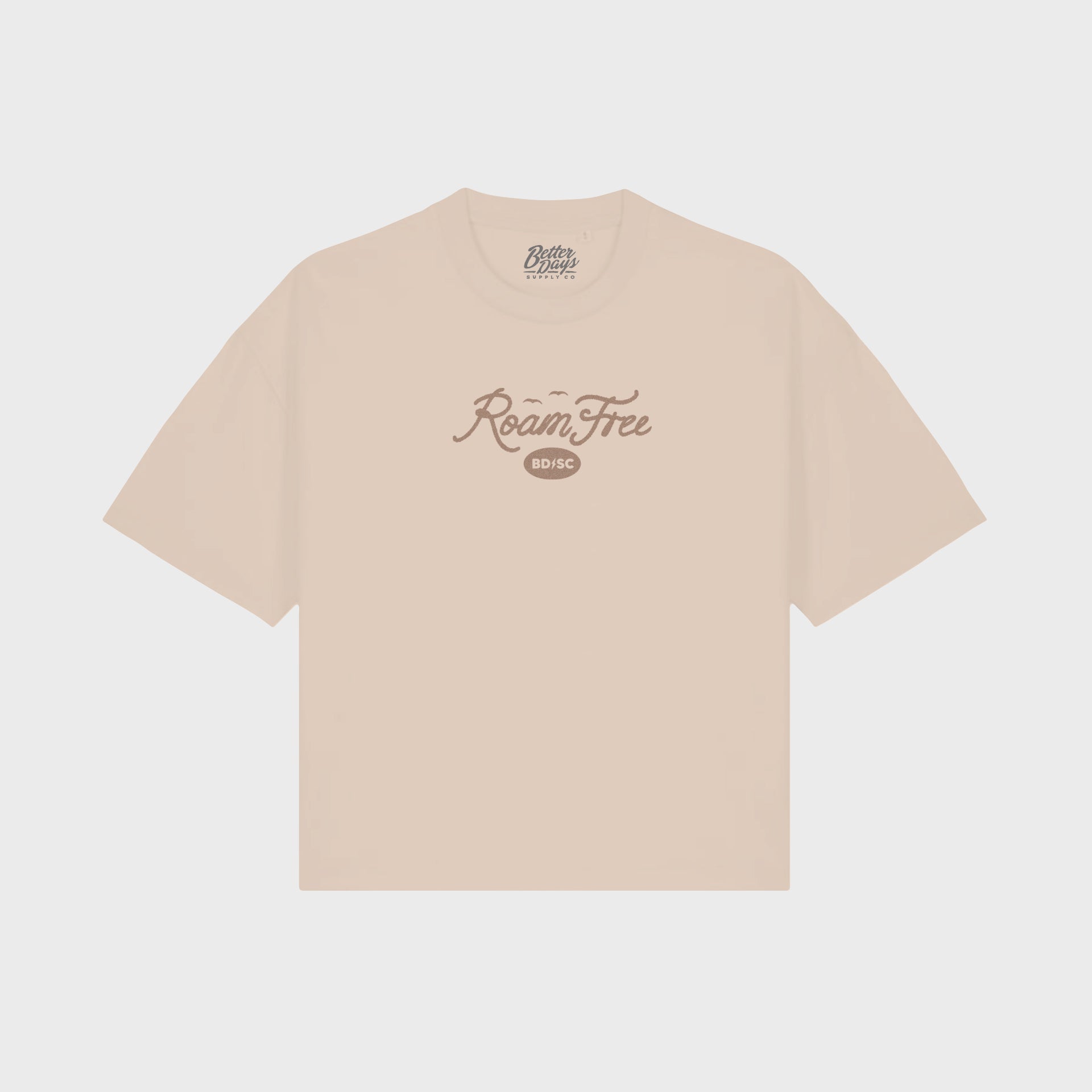 Better Days Womens Roam Free Boxy T-Shirt - Natural - ManGo Surfing