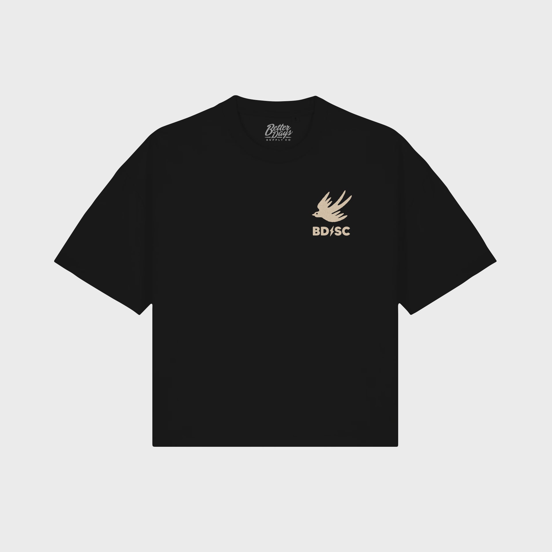 Better Days Womens Swallows Boxy T-Shirt - Black - ManGo Surfing