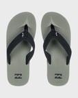 Billabong Mens All Day Canvas Flip-Flops - Military - ManGo Surfing