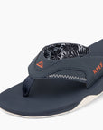 Reef Mens Fanning Sandals - Navy/Orange Tropic - ManGo Surfing