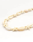 Pineapple Island Kahakai Cowrie Shell and Starfish Necklace - White