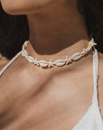 Pineapple Island Kahakai Cowrie Shell and Starfish Necklace - White