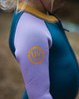 C-Skins C-Kids NuWave Baby FZ Steamer - Steel Blue/Lilac