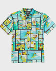 Captain Fin Mens Ads Woven Short Sleeve Shirt - Multi - ManGo Surfing